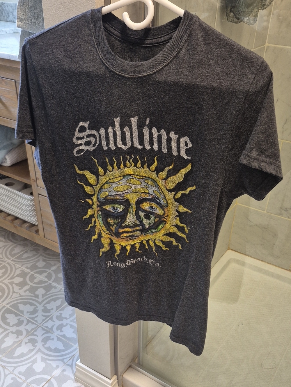 Sublime Graphic Band Tee - Charcoal with Yellow Sun